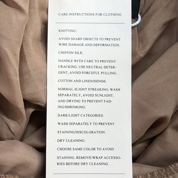 Dokotoo NWT Tan Square Neck Tie Back 3/4 Sleeve Aline Mini Dress Size Small - Picture 12 of 14